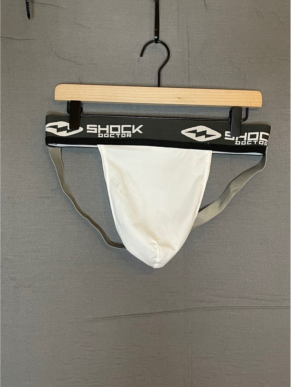 Shock Doctor Mens XL Athletic Supporter Core Jockstrap White Black Elastic